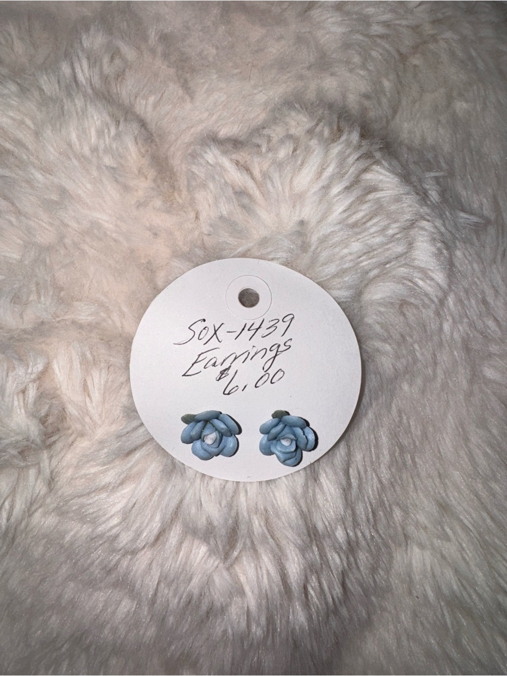 Blue Flower Stud Earrings